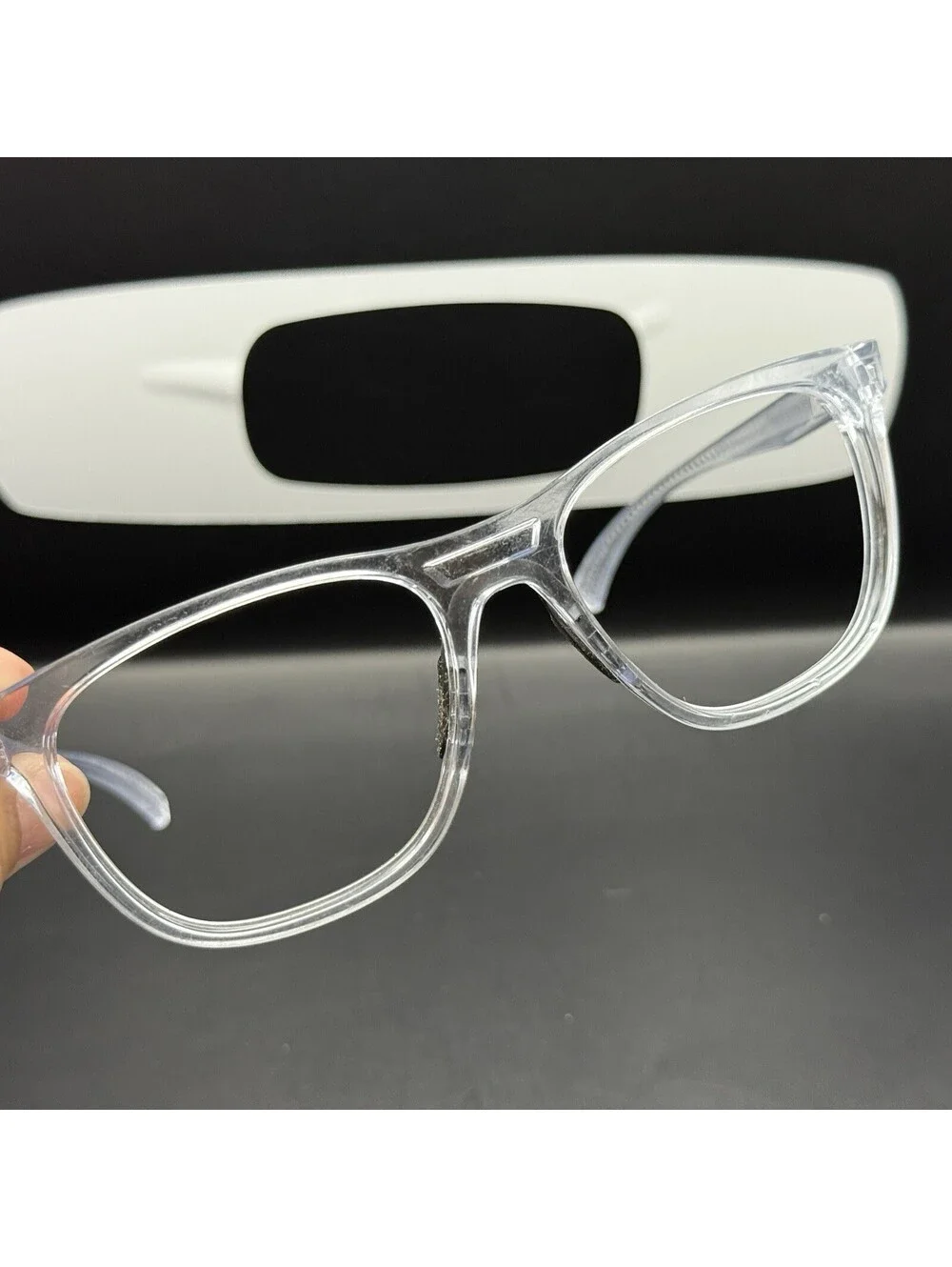 Oakley Leadline Polished Clear Frame (Silver Icon) OO9473-0856